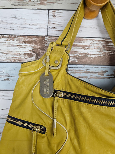 Bolsa Feminina Kipling De Mão Com Ferragens E Zípers Amarelo Dourado Amarelo (Usado)