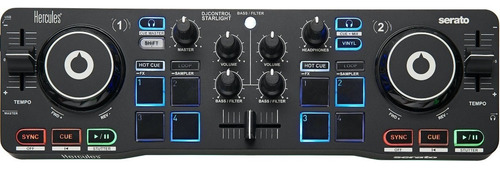 Controlador Dj Hercules Djcontrol Starlight Negro 2 Canales