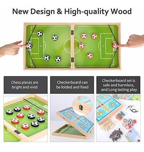 Juego De Disco De Honda Rápida, Juego De Hockey De Madera 3
