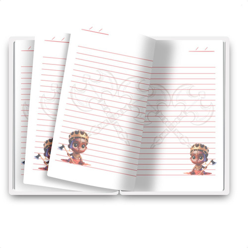 Caderno Capa Dura A5 100 Folhas Pautado Orixás Iemanjá Oxala