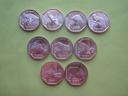 Perú Serie Fauna 9 Monedas Diferentes 