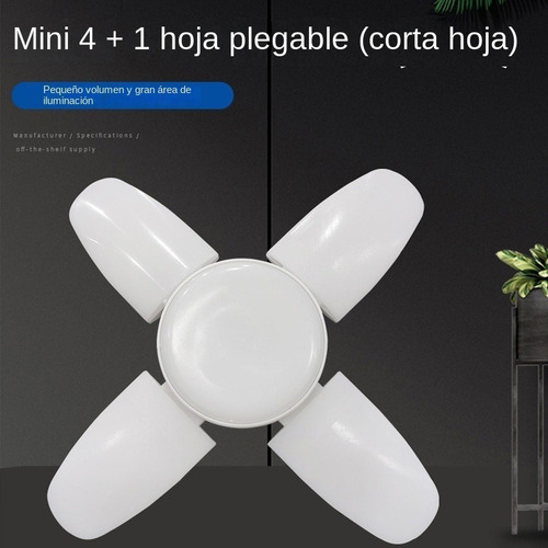Foco Lámpara Luz Led 28w Tipo Ventilador Ajustable 4 Aspas