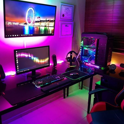Imagen 4 de 7 de Kit Completo Tira Luces Led 5050 Rgb + Control + Fuente Piu