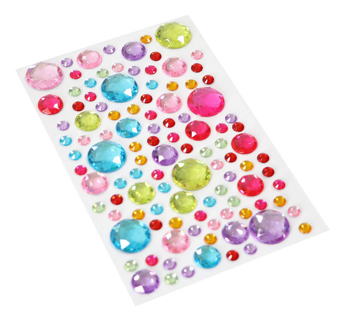 Piedras De Acrílico Con Adhesivo Barrilito, Decorativas Color Forma de Diamante Diámetro 1 cm Largo 1 cm