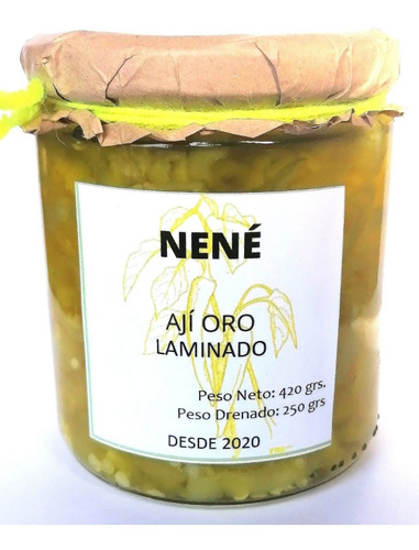 Aji Oro Laminado, Frasco De 420 Grs Neto