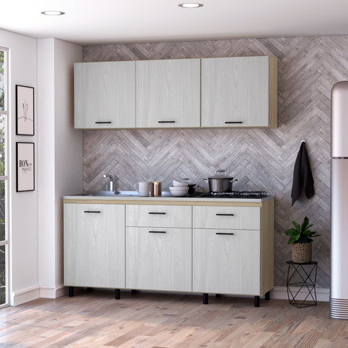 Modu Infe Lavaplatos + Mod Supe - Kitchen - Rovere / Niebla