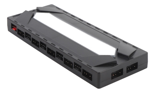 Hub De Ventilador Con Chasis Negro Argb Splitter Pwm 1 A 10