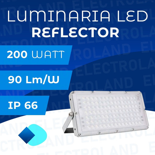 Imagen 2 de 10 de Reflector Led Blanco 200w Led Alta Potencia Exterior Ip66 Sl