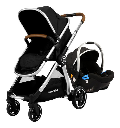 Coche Carestino Deluxe V2 3 En 1 New Black + Accesorios