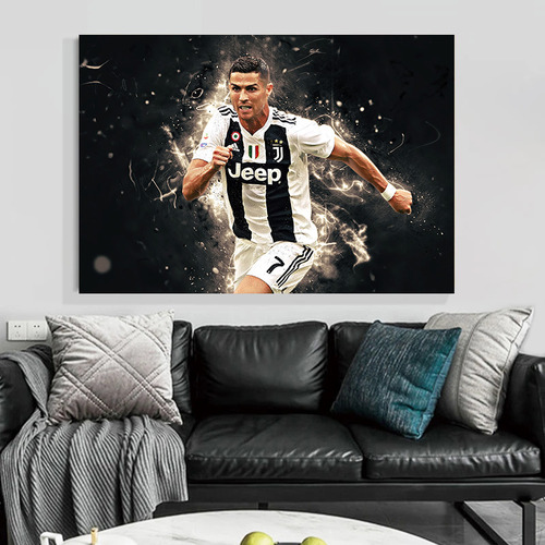 Póster Sobre Lienzo Con Figura De La Estrella Del Fútbol Ron