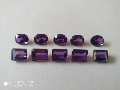 Ametista Extra Do Sul, 10 Gemas Calibradas, 22 Ct Roxo