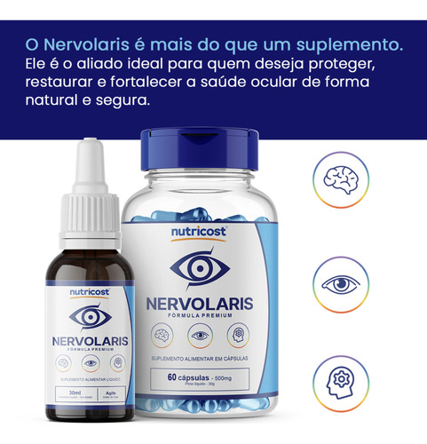 Nervolaris Kit Gota 30ml + Pote 60 Cápsulas Nervo Laris Nervo Laris