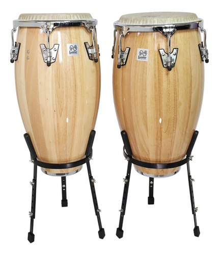 Set Conga 11.75 & 12.5 Xh30'' Natural + Stand Tumbao