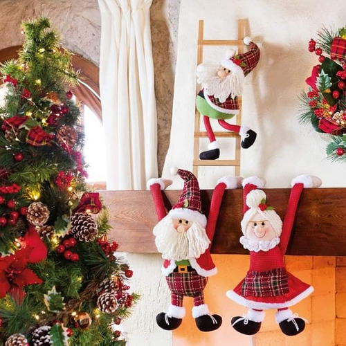 Imagen 2 de 2 de Santa Claus Rojo Muñeco Colgante