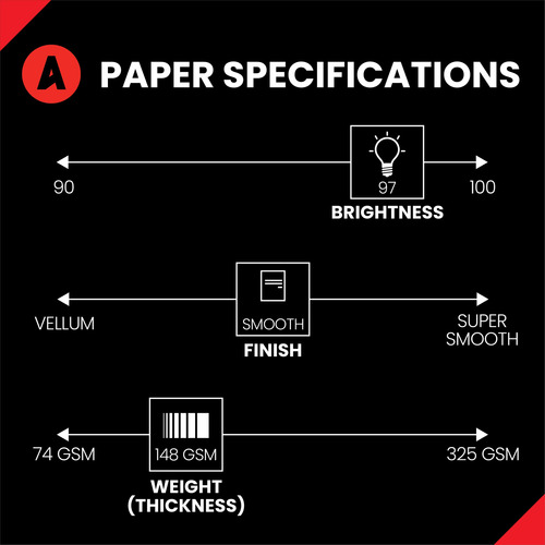 Papel Para Impresora Blanco 11x17 Pulgadas 250 Hojas 148 Gsm