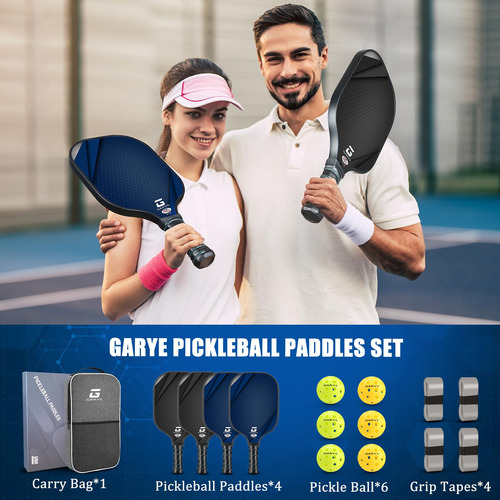 Garye - Juego De 4 Paletas De Pickleball, Juego De Paletas D