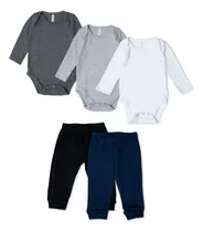 Comprar Conjunto 5 Piezas Bebé Body Y Pantalón Algodón Baby Ginos