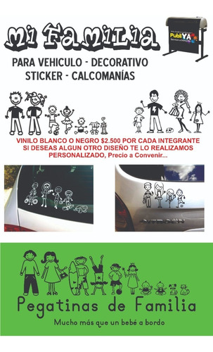 Calcomanía, Sticker Personaje Familia