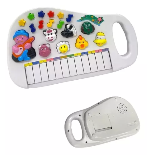 Piano Musical Educativo Animais Brinquedo Som Infantil Bebe Cor