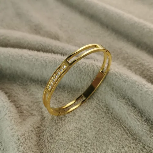 Brazalete De Acero Inoxidable Chapado En Y Plata Para ...