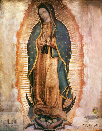 Lienzo Tela Canvas Virgen De Guadalupe Ayate Sagrado 148x190