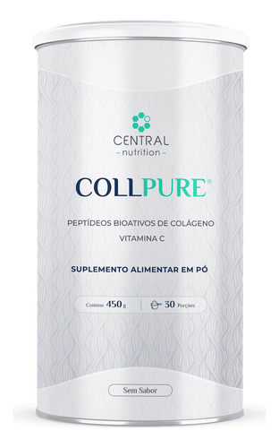 Collpure Colageno 450g Sem Sabor Central Nutrition Sabor Neutro 450g