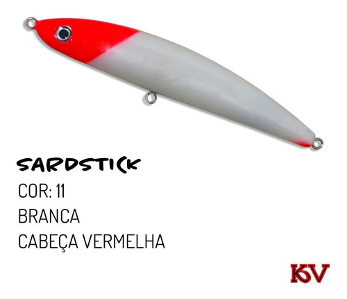 Senuelo De Pesca Kv Sardstick (stick) Rojo Y Blanco