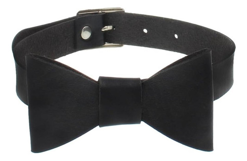 Obmyec Gargantilla De Cuero Punk Bowknot Pu Collar Gargantil