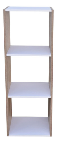 Libreros Minimalistas, Organizador Libano Esquinero Hogare Color Roble-blanco