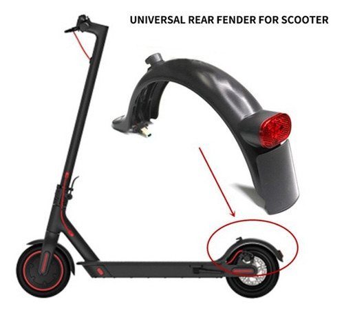 1 Unidades Guardabarros Scooter Eléctrico Con Luz Para Xiaom