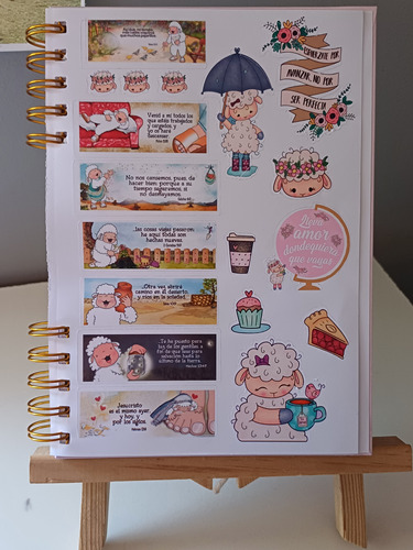 Agenda Ovejita Cristiana Con Stickers 