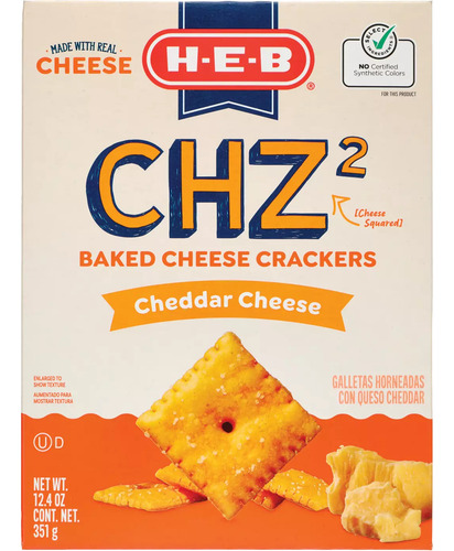 Galletas Horneadas Sabor A Queso Cheddar Heb 351 Gramos