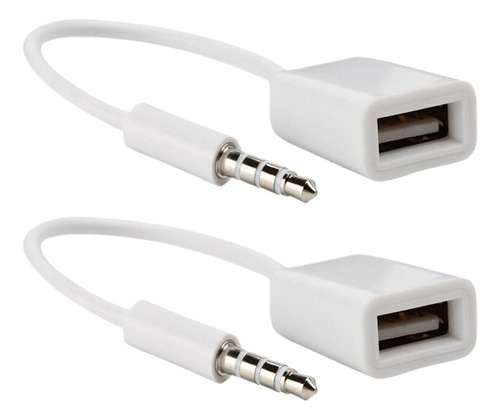 F 3.5mm Macho Conector Auxiliar De Audio Mp3 Para Usb 2.0
