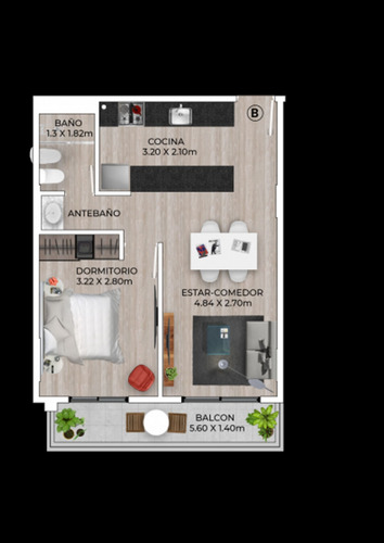 Imagen 2 de 9 de Venta Departamento 1 Dorm B°gral Paz, Cordoba