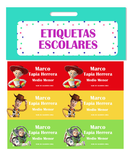 15 Etiquetas Ropa Personalizadas Toy Story Niños