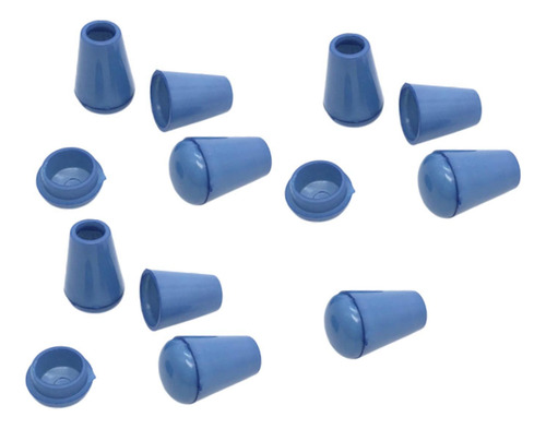 10 Piezas De Topes De Extremo De Campana, Clips De Azul