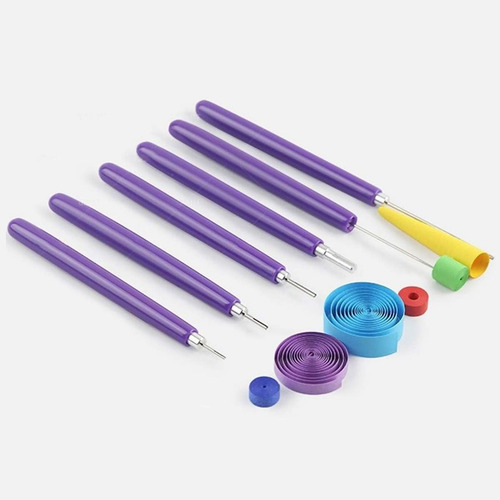 Juego De Herramientas For Bordar Papel Ranurado, 6 Piezas,