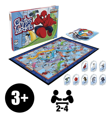 Juego De Mesa Hasbro Gaming Chutes And Ladders Marvel Spider