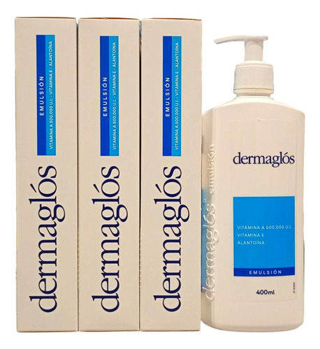 Dermaglós Emulsión 400ml Pack X3 Unidades Original