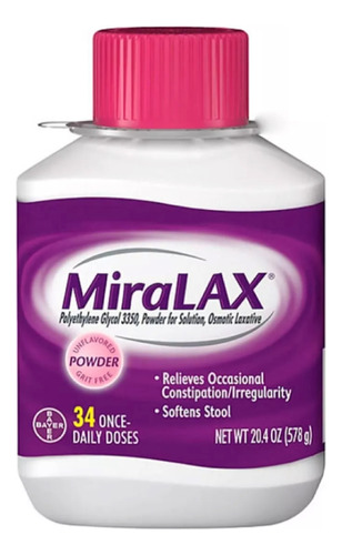 Miralax Laxante Polvo Eficaz Estreñimiento (578 G) Americano