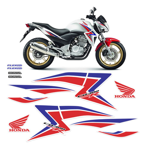 Kit Adesivos Moto Honda Cb300r 2015 Faixa Modelo Original