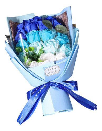 Valentines Day Soap Roses Bouquet Mother's Day Blue
