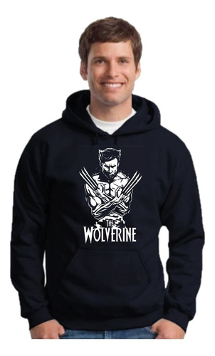 Buzo Canguro Unisex - Wolverine - Hoodie Con Capucha - W01