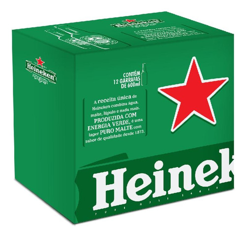 Cerveja Heineken Garrafa 600ml Com 12 Unidades