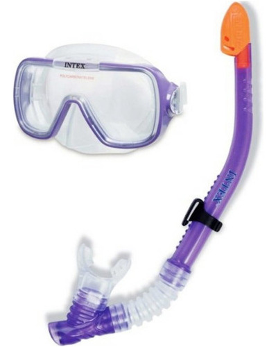 Mascara Antiparras Para Buceo Set De Snorkel Intex Mm