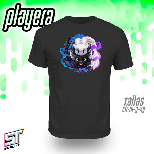 Playera Como Entrenar A Tu Dragon Furn-002 De Color 