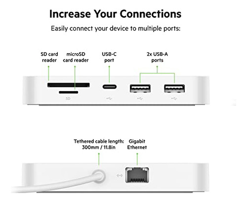 Hub Multipuerto 6 En 1 Usb-c De Belkin Con Soporte - Hub Usb