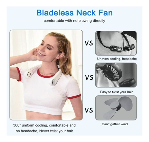 Mini Ventilador De Cuello Sin Hojas, Libera Tus Manos