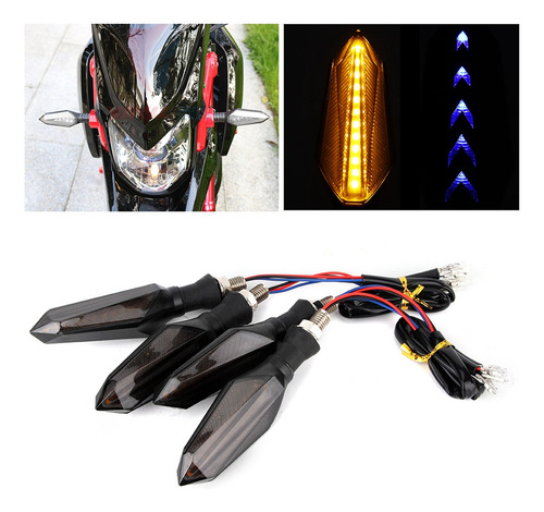 4 Unidades De Indicador Led De Fluxo Sequencial De Dois Lado