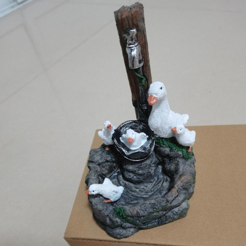 Estatuetas De Jardim De Estátua De Fonte De Animais Pato